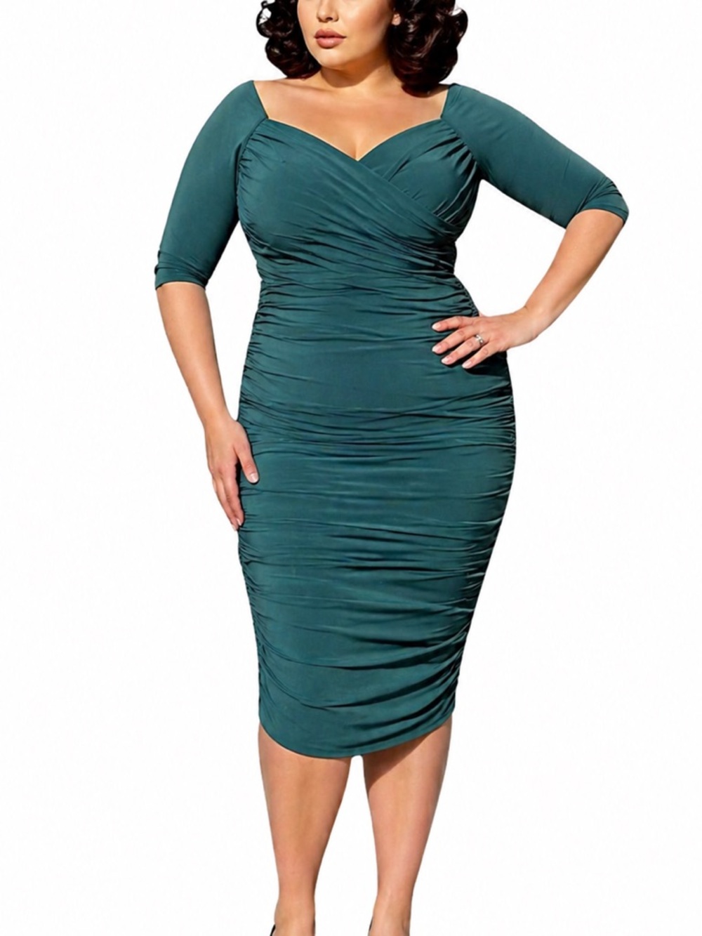 PUG Monica Dress in Dark Green